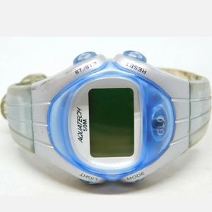 Aquatech 50M Water Resistant Two Tone Quartz Digital Unisex Watch-purple